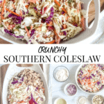 bowl of coleslaw and a picture of the ingredients each in individual bowls and a seasoning packet