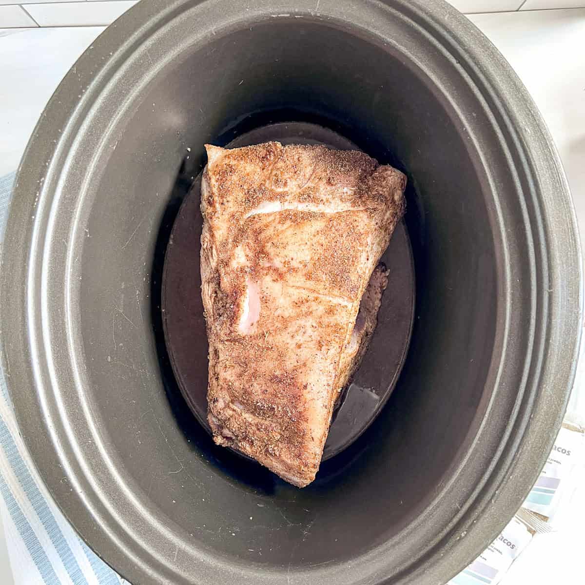 pork roast in a slow cooker