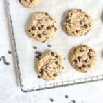 Almond Flour Chocolate Chip Cookies close up