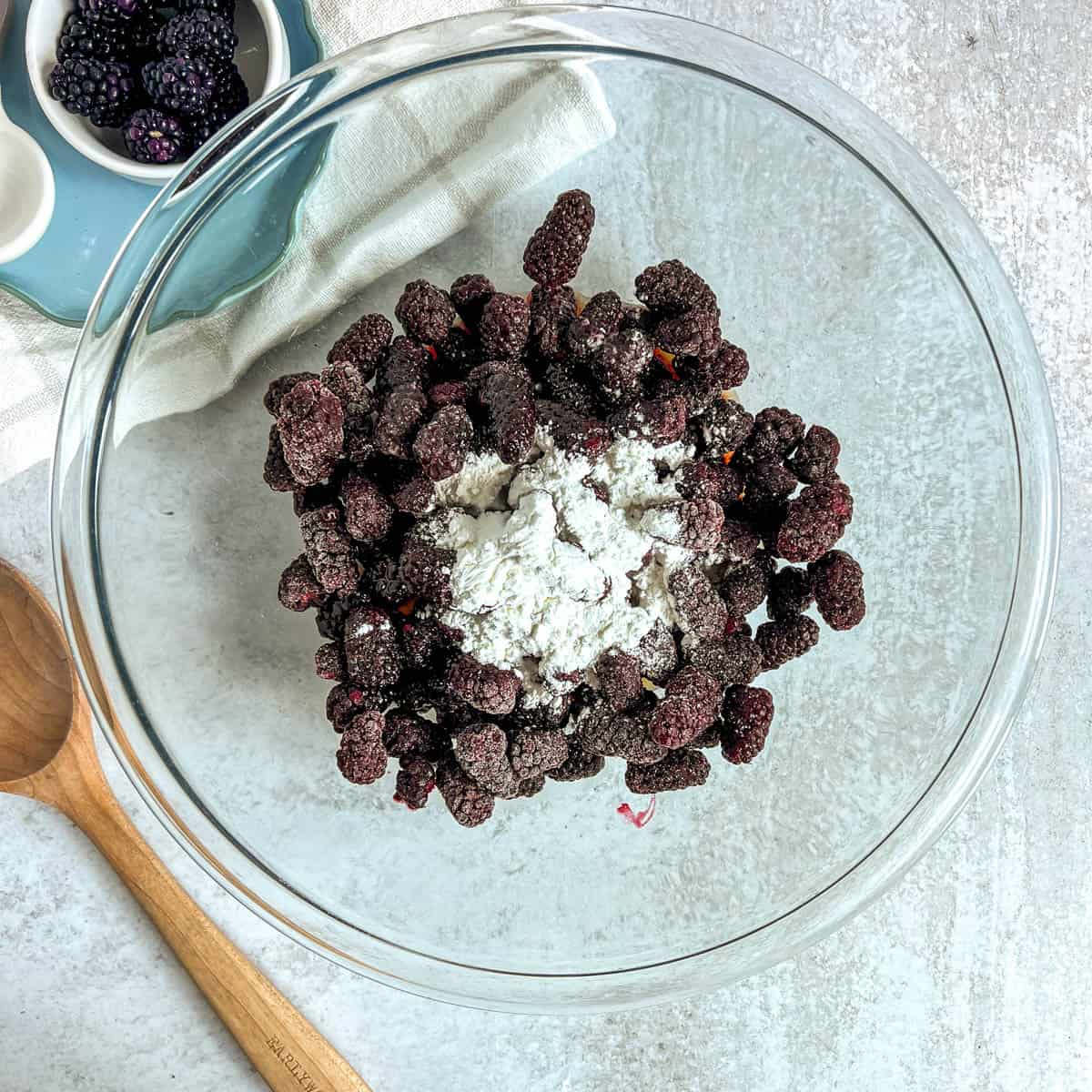 Blackberry Cobbler berries in bowl