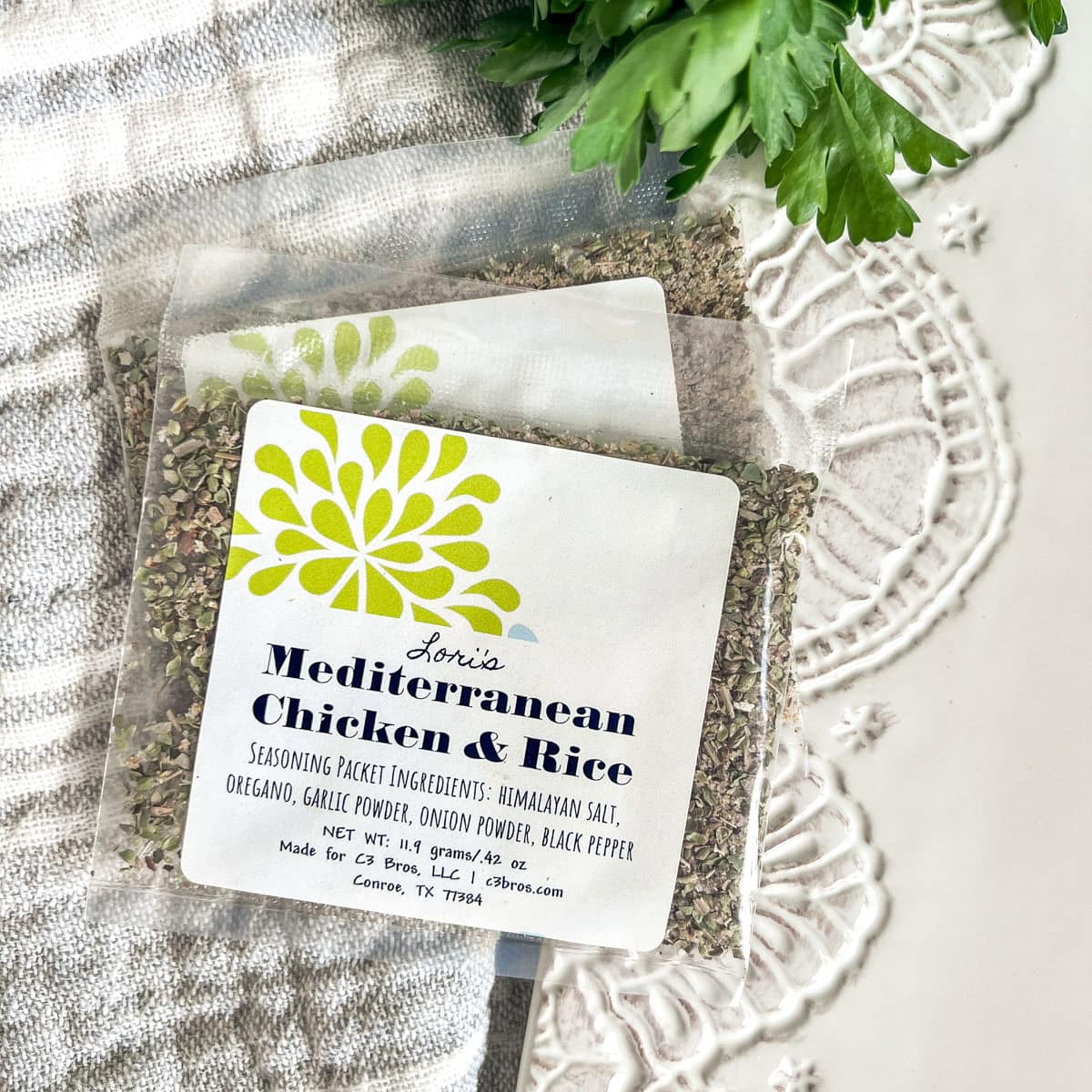 IP Greek Chicken and Rice seasoning packet