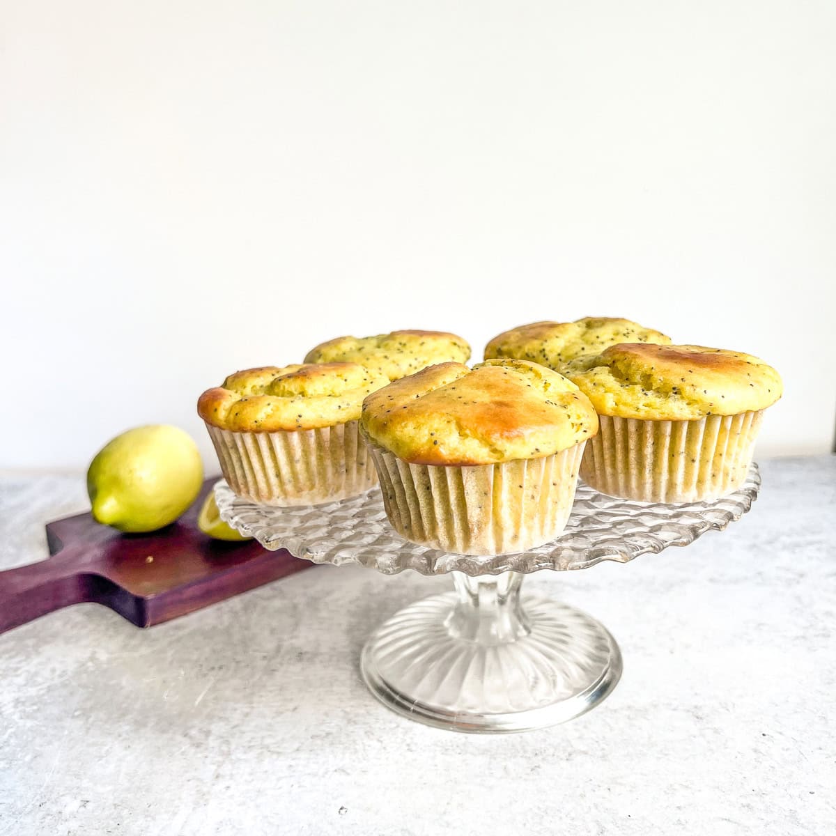 Poppy Seed Muffins on round dish