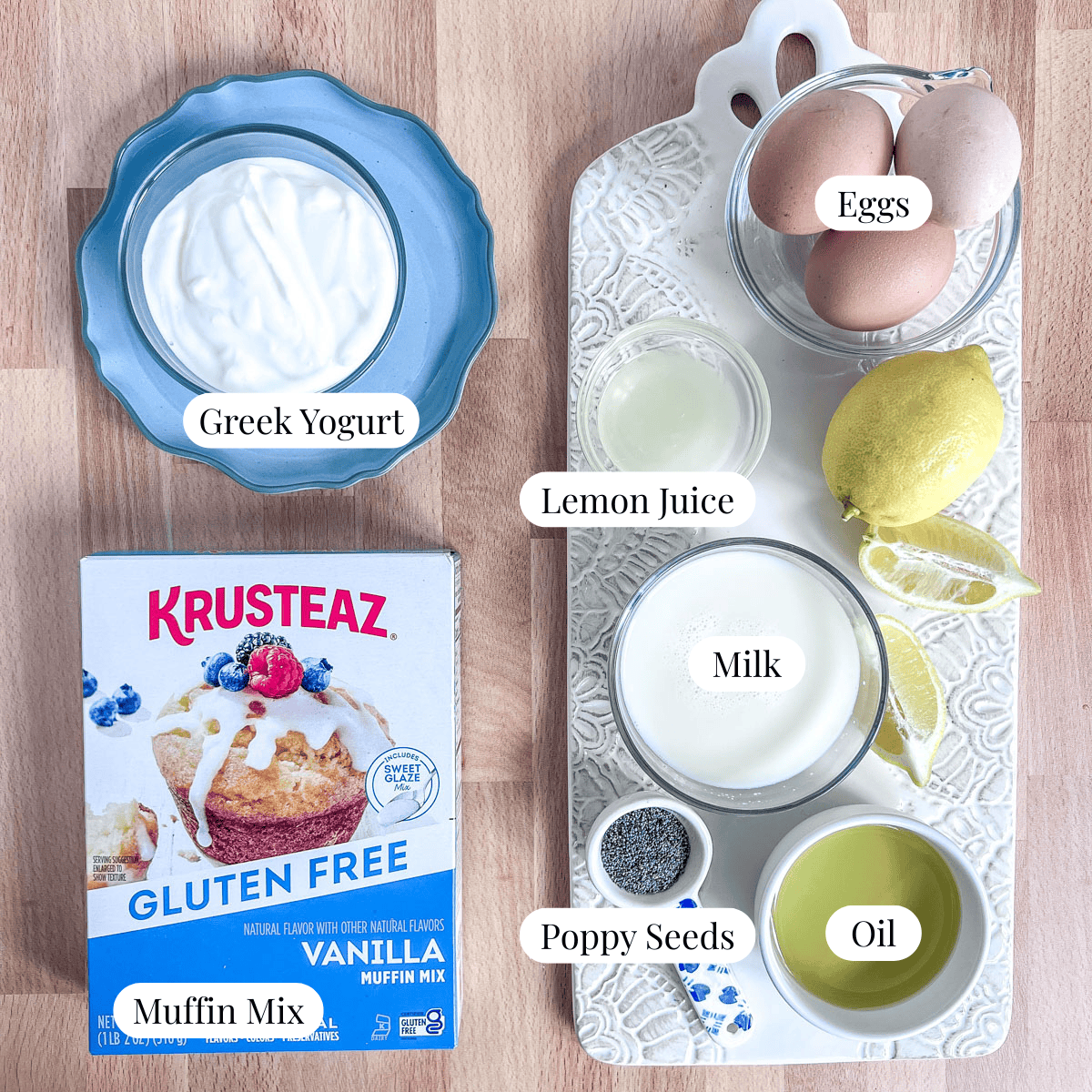 Ingredients for Poppy Seed Muffins