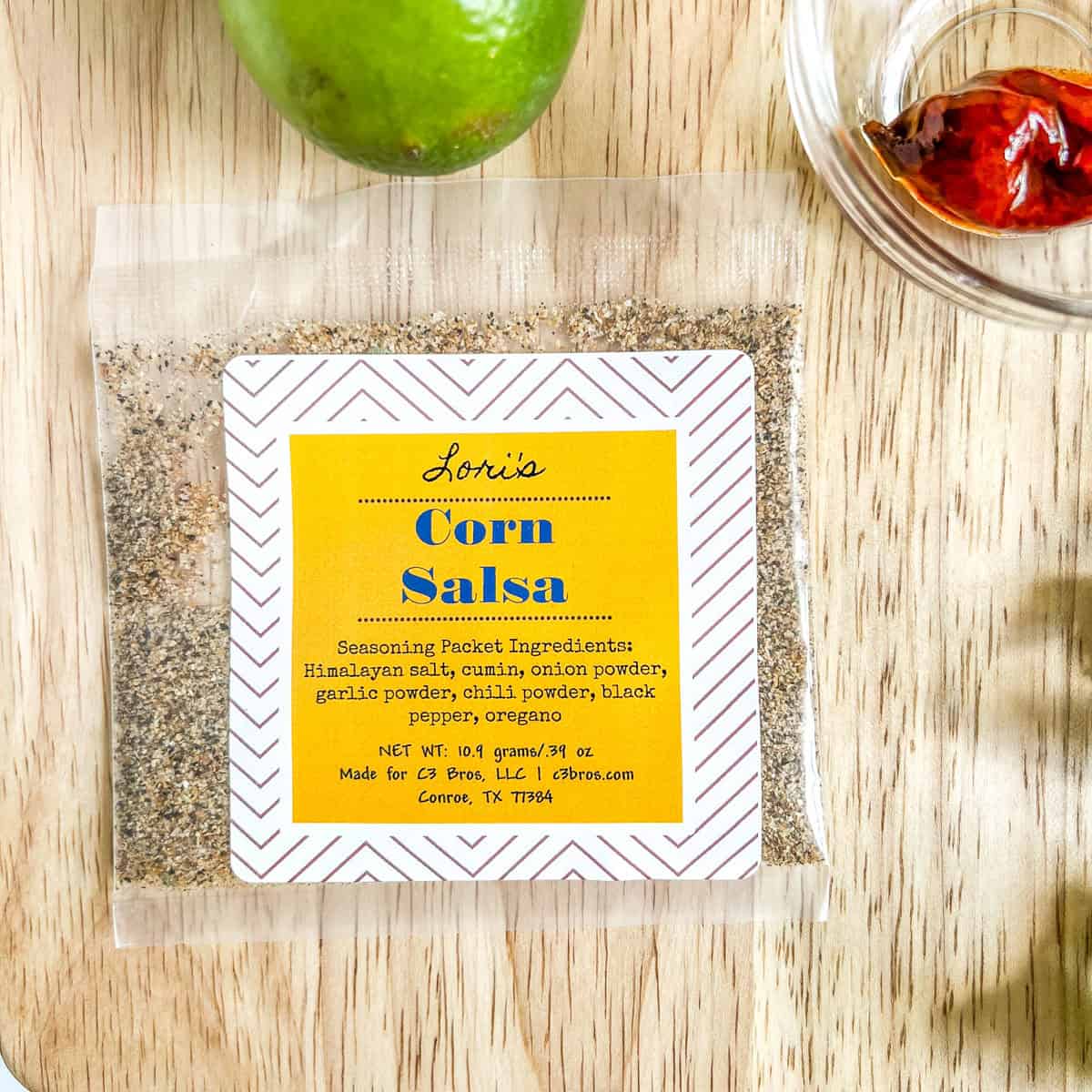 black bean & corn salsa seasoning packet
