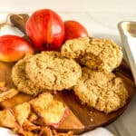 Apple Cookies baked stacked