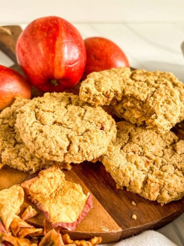 Apple Cookies baked stacked