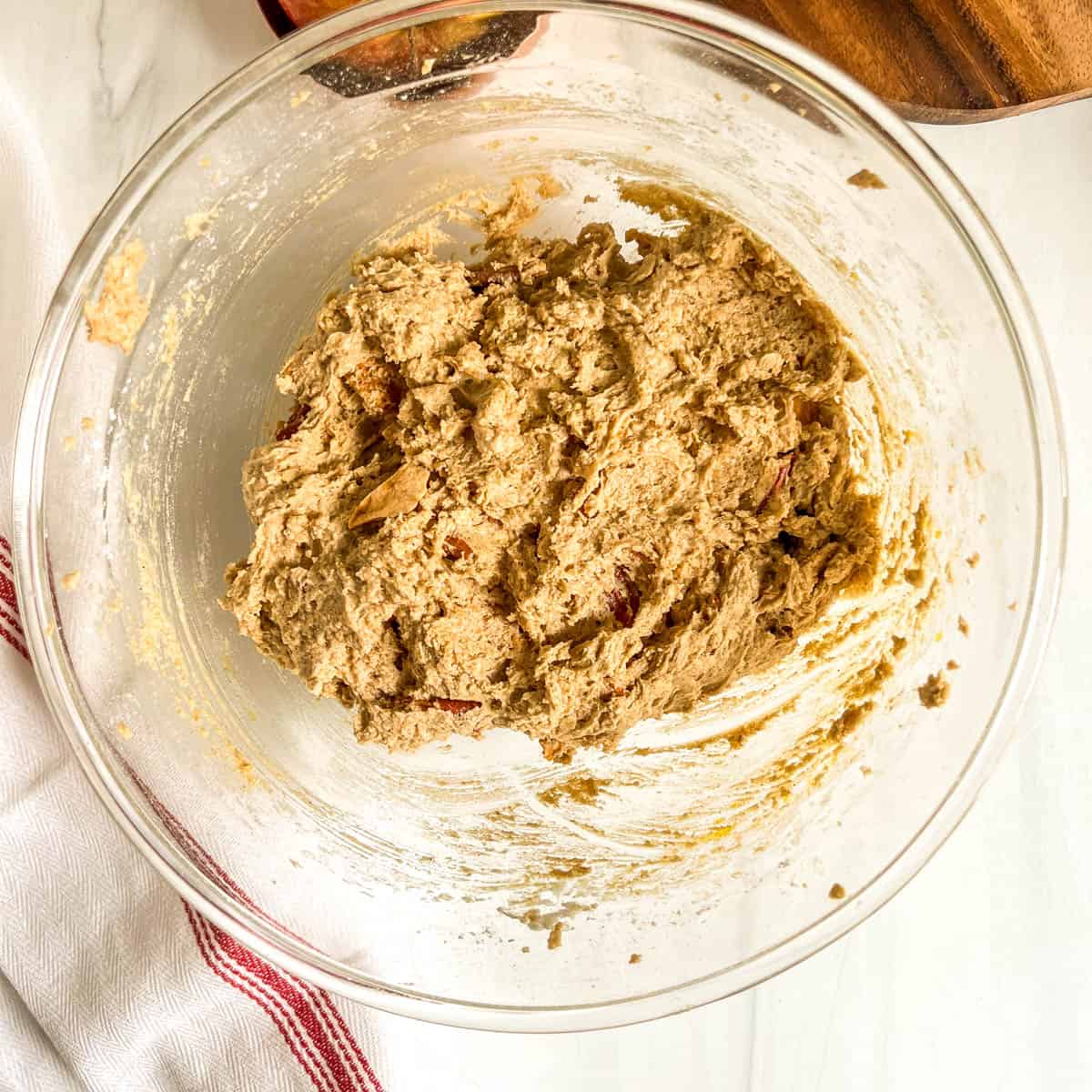 Apple Cookies batter with chopped dried apples