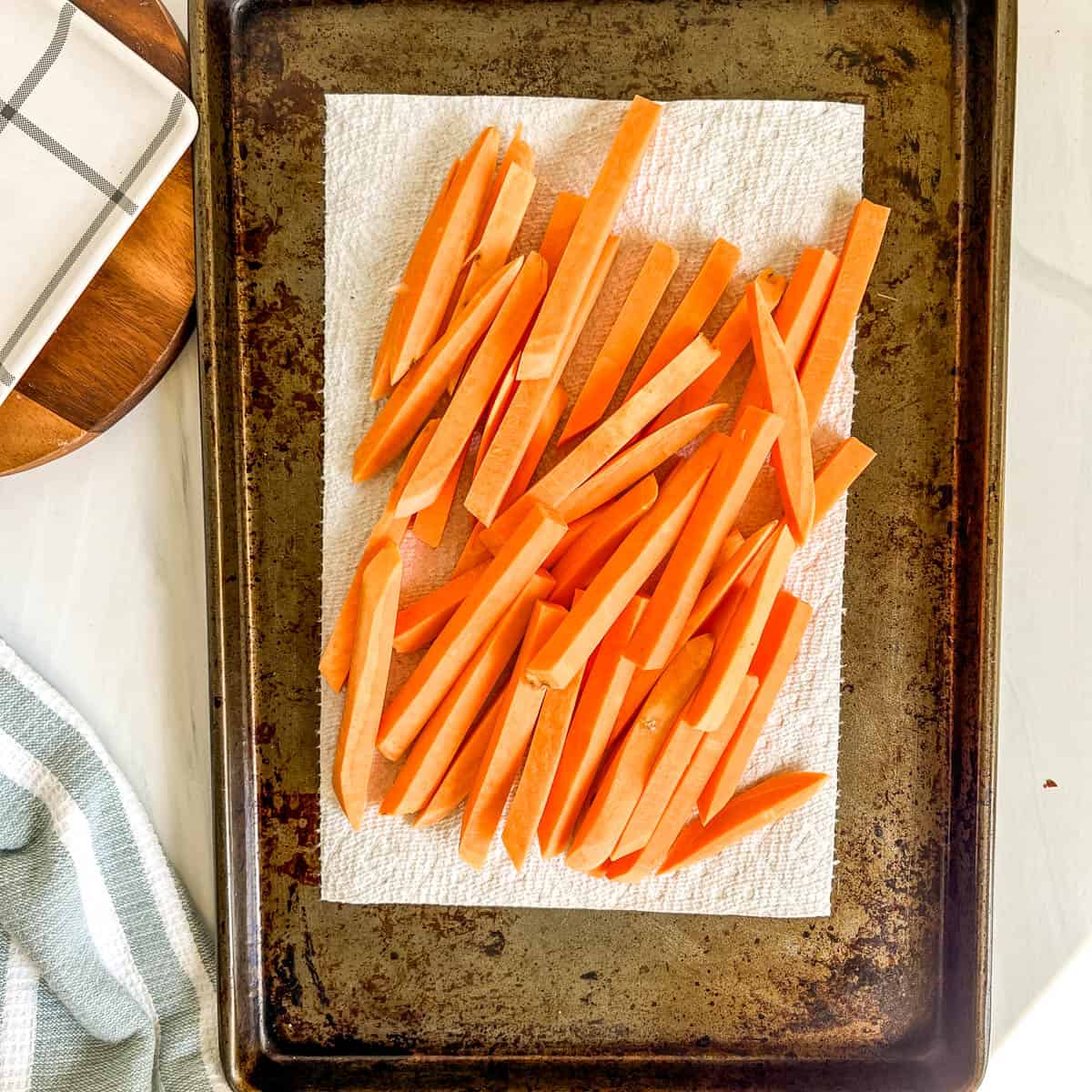 sweet potato fries uncooked