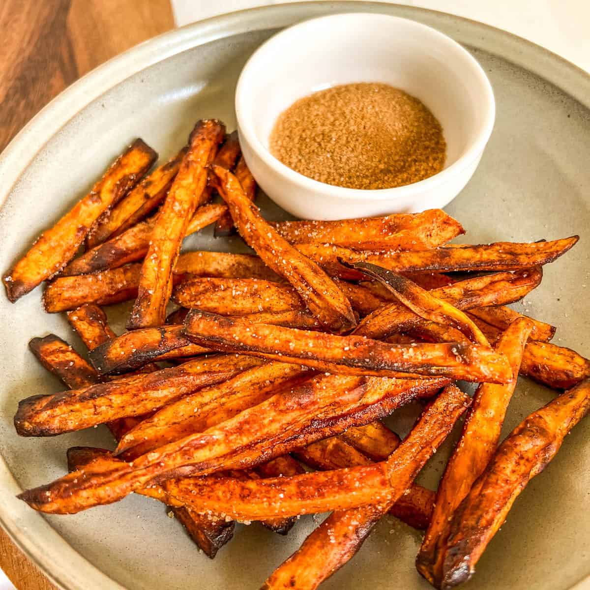 sweet potato fries with cinnamon sugar