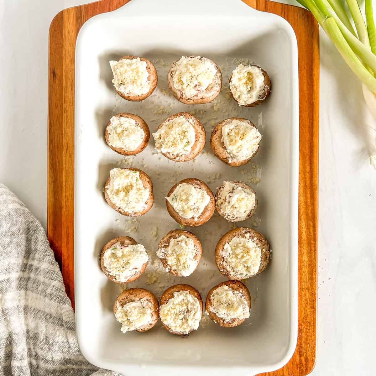mushrooms with cream cheese stuffing