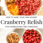 cranberry relish ingredients in bowls