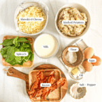 Ingredients for Potato Crust Quiche