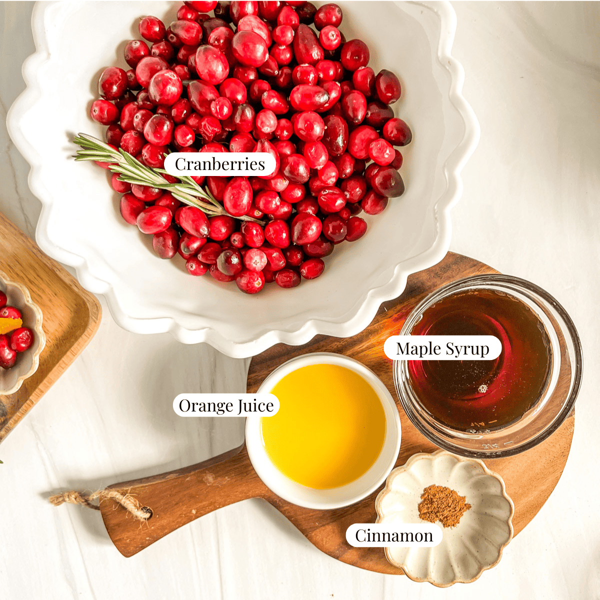Ingredients for carnberry sauce