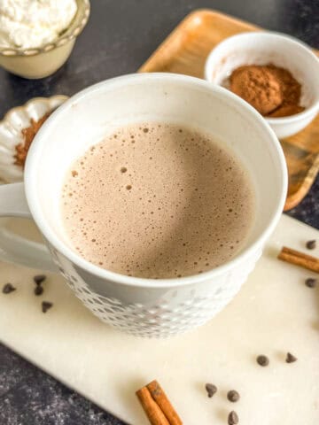 hot chocolate in a coffee cup