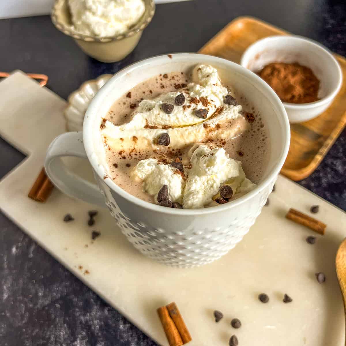 hot chocolate with cream