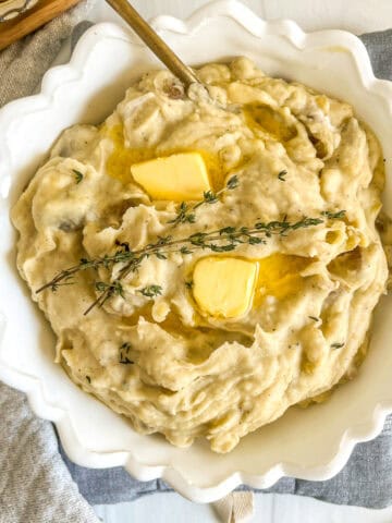 slow cooker mashed potatoes with melted butter
