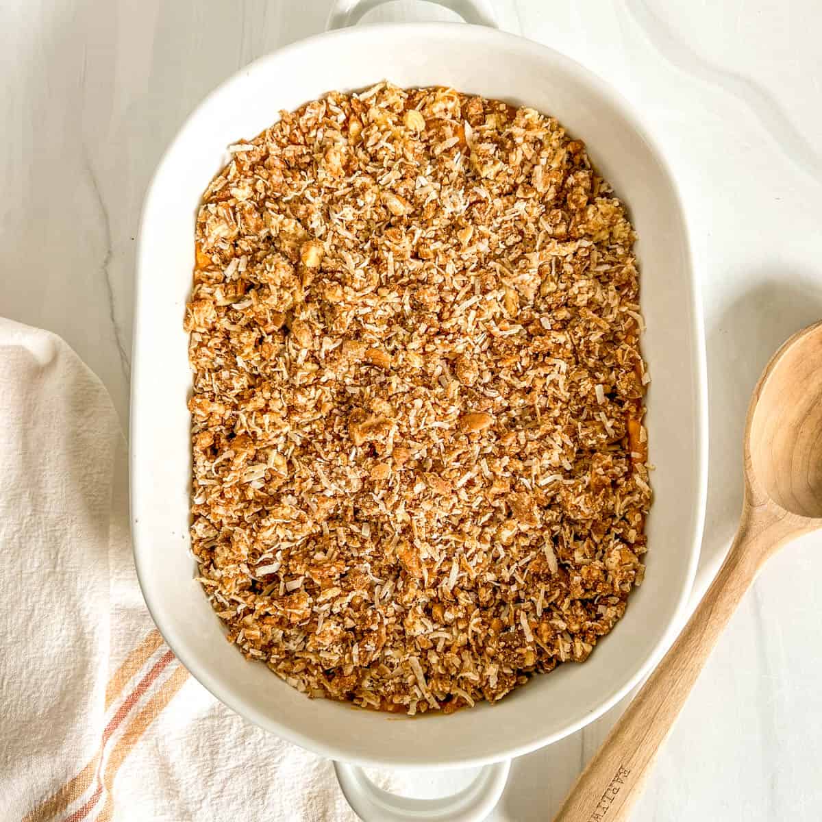 unbaked sweet potato casserole