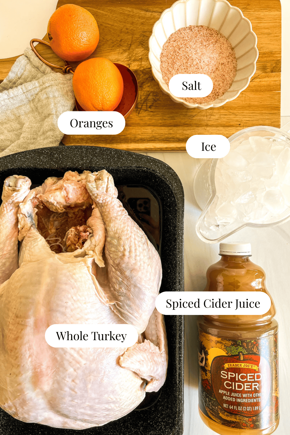 ingredients for salt liquid brine