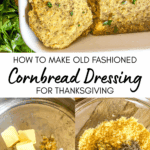 cornbread dressing ingredients and baked