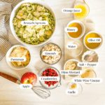 brussels sprouts ingredients in bowls
