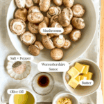 ingredients for roasted mushrooms