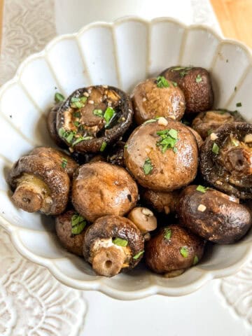 butter tossed mushrooms