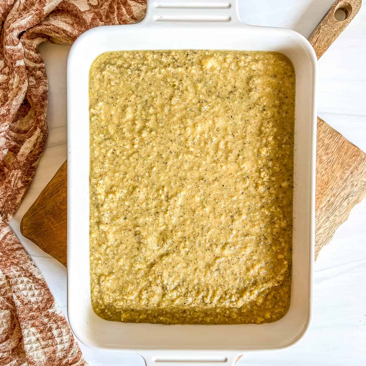 cornbread dressing unbaked