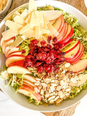harvest salad ingredients in one bowl