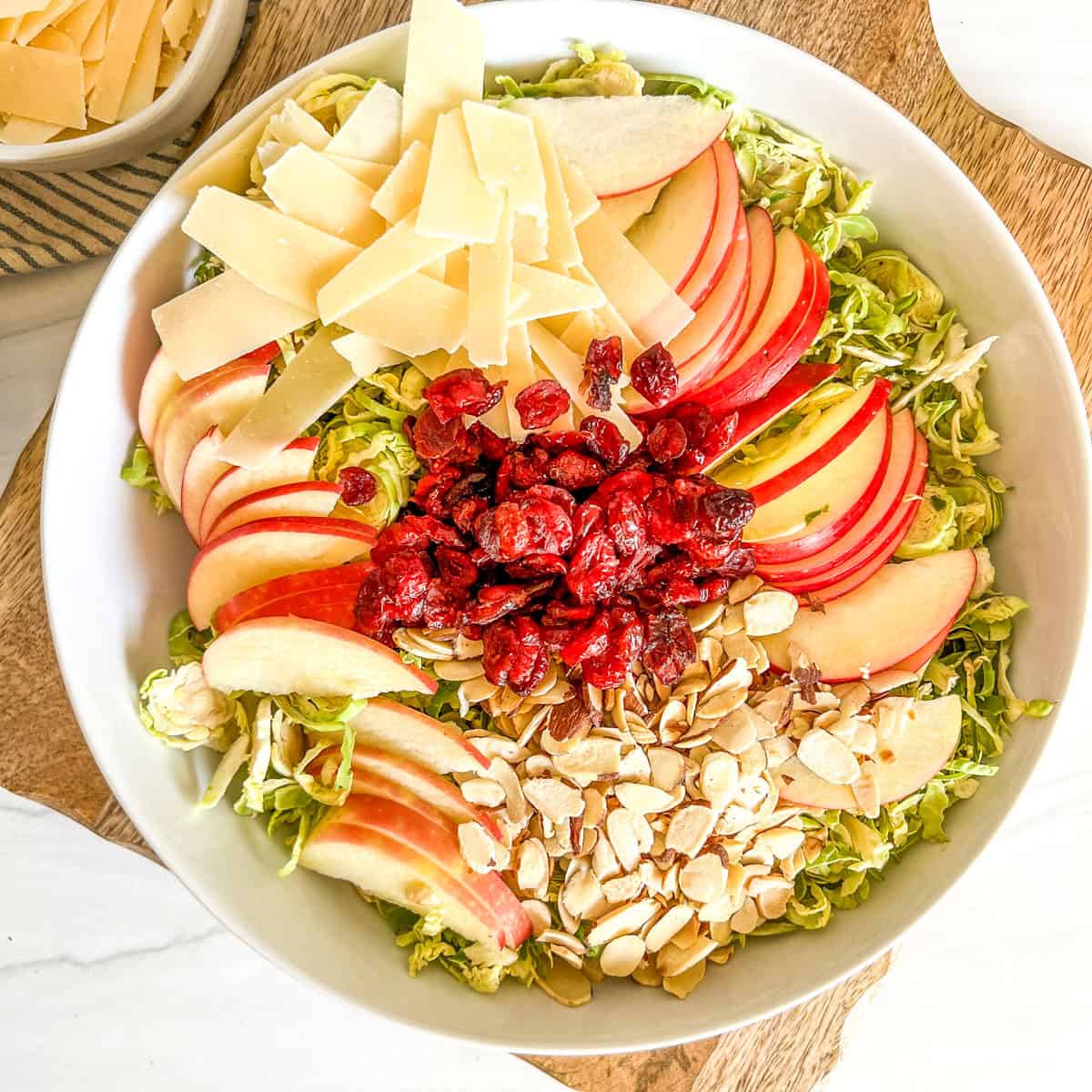 harvest salad ingredients in one bowl