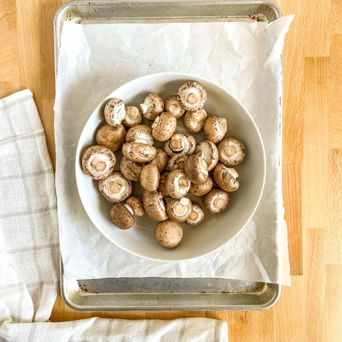raw mushrooms