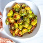 roasted brussel sprouts in a bowl