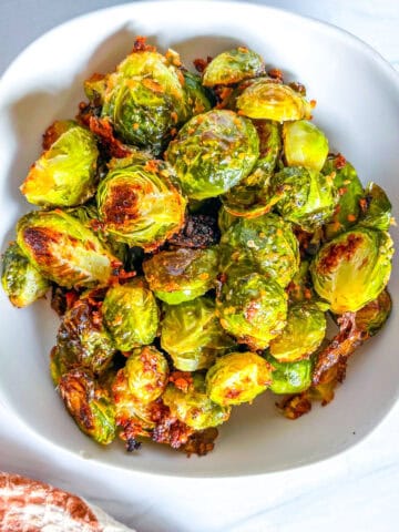 roasted brussel sprouts in a bowl