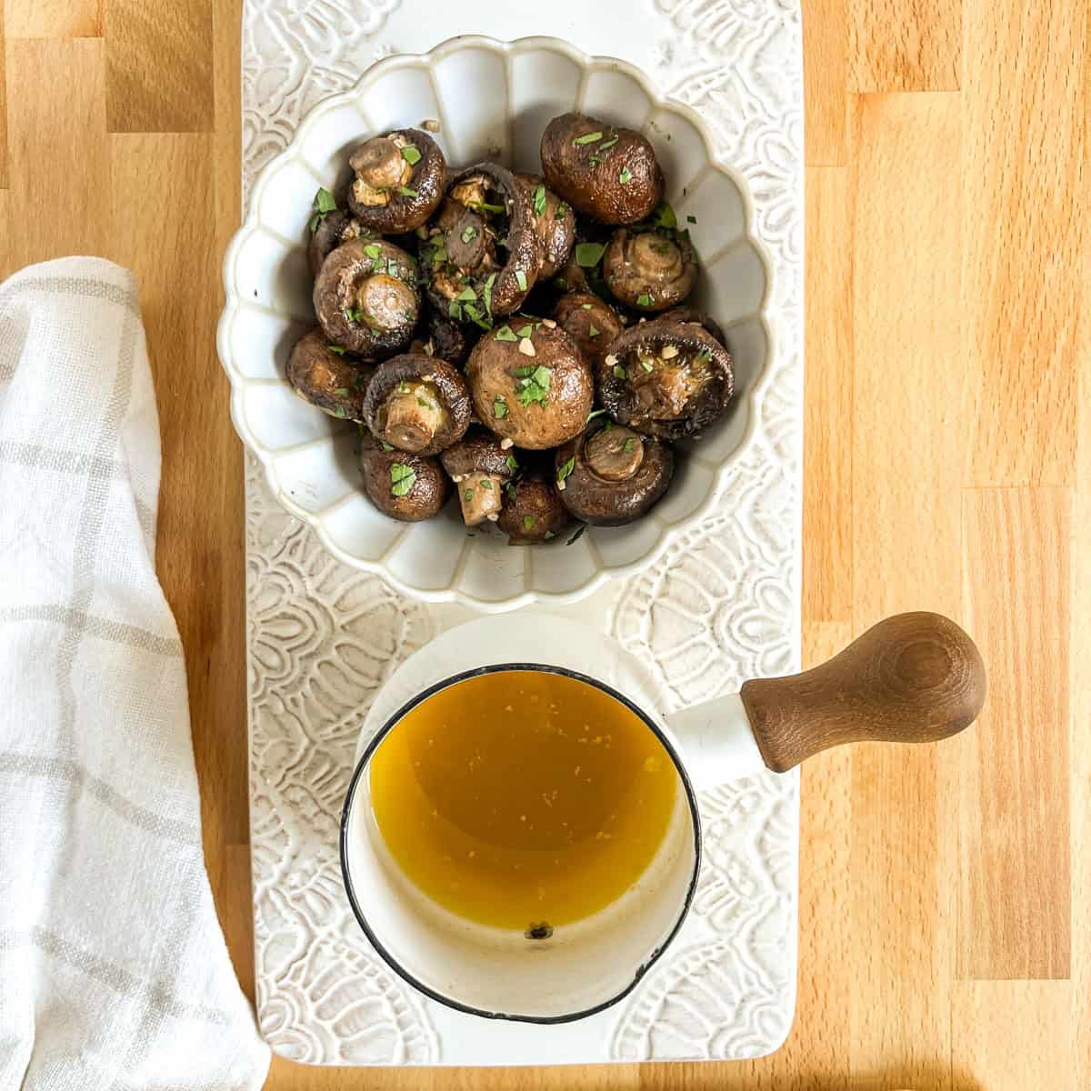 roasted mushrooms with butter