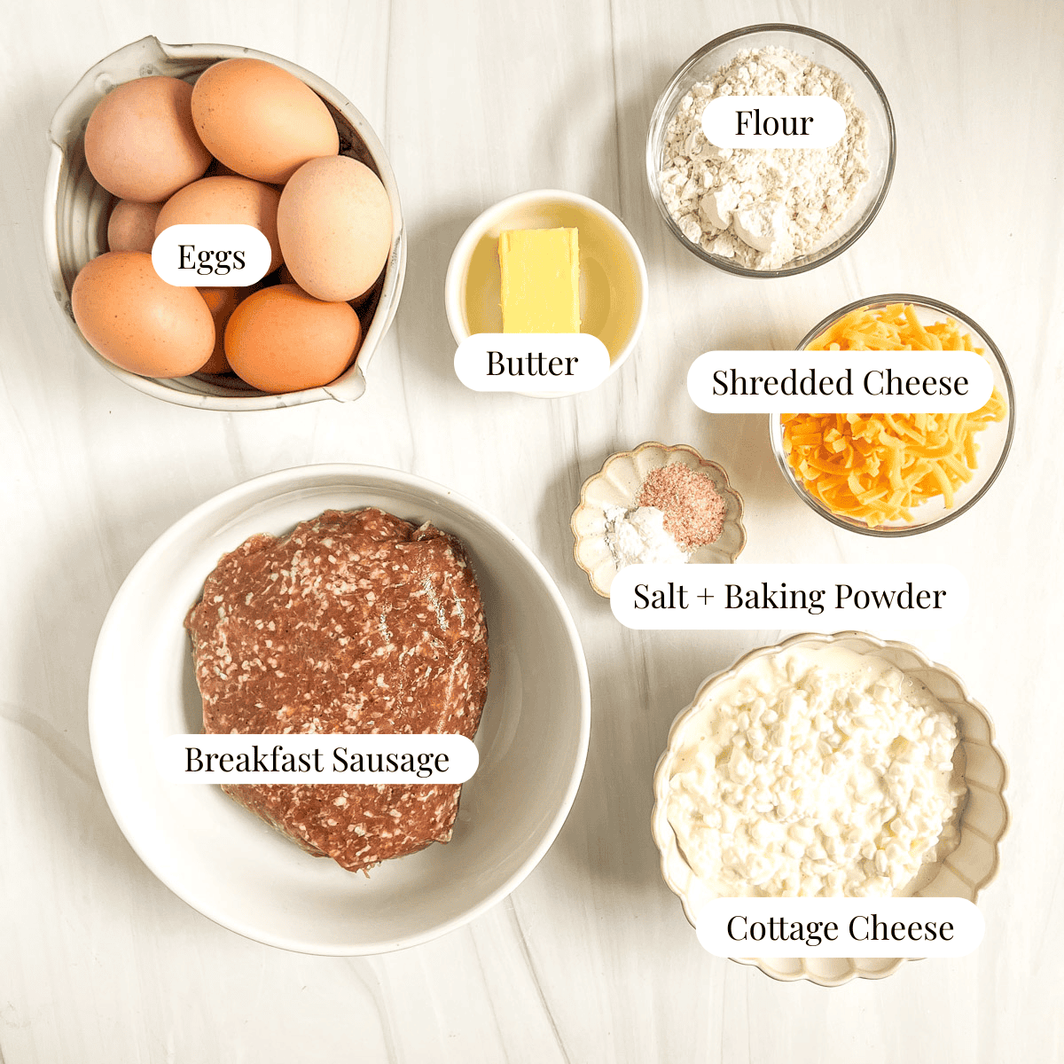 ingredients for breakfast casserole