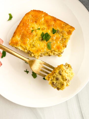 bite of egg casserole