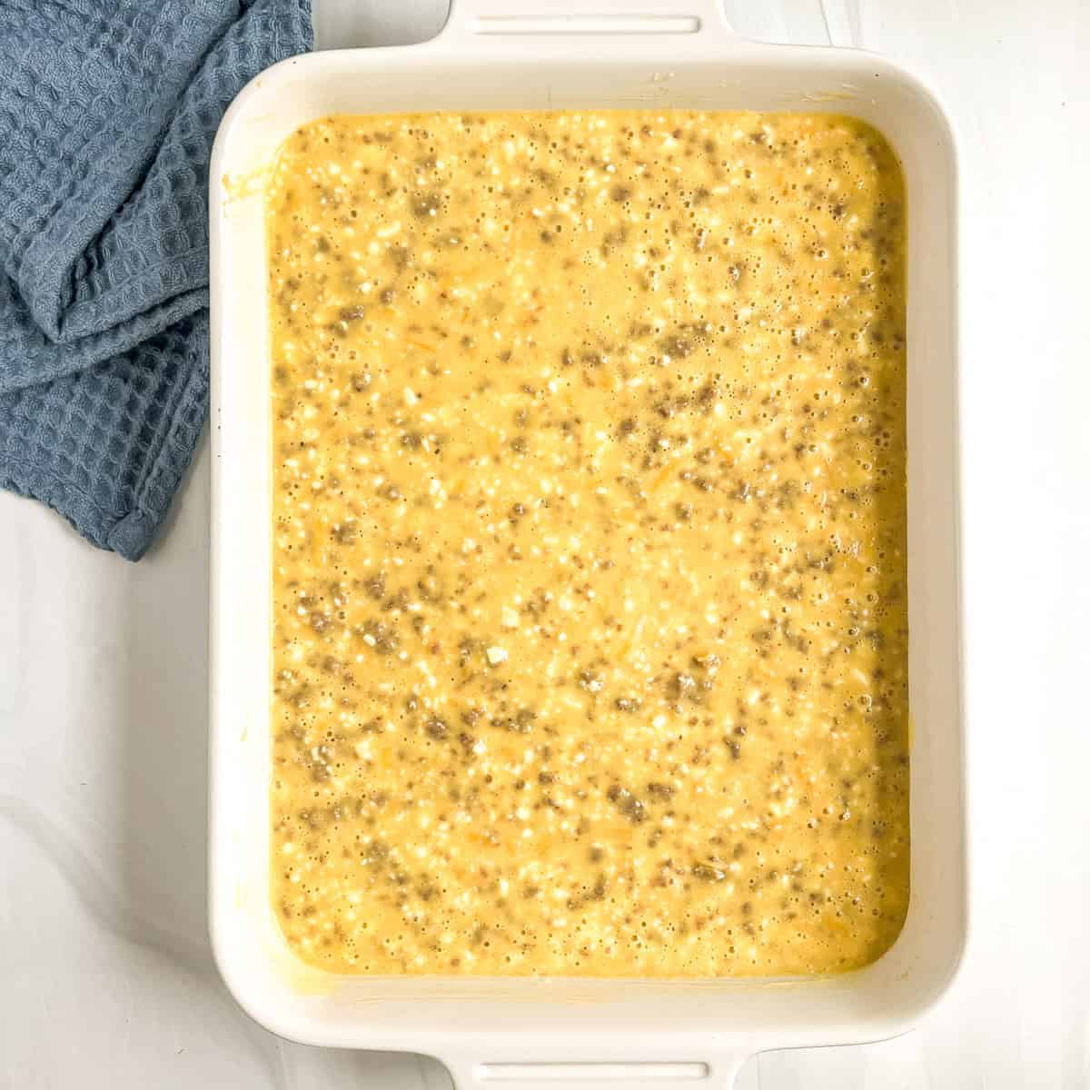 uncooked egg casserole