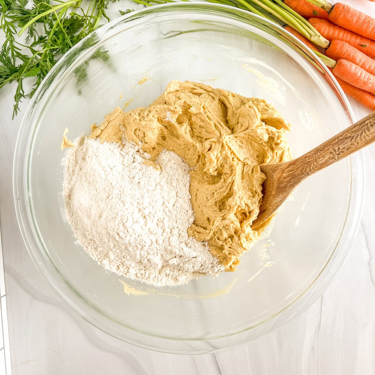 batter with dry ingredients unmixed