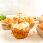 carrot cake muffin with icing
