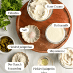 Ingredients for Creamy Jalapeno Dip