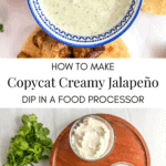 jalapeno dip in a bowl and ingredients in bowls