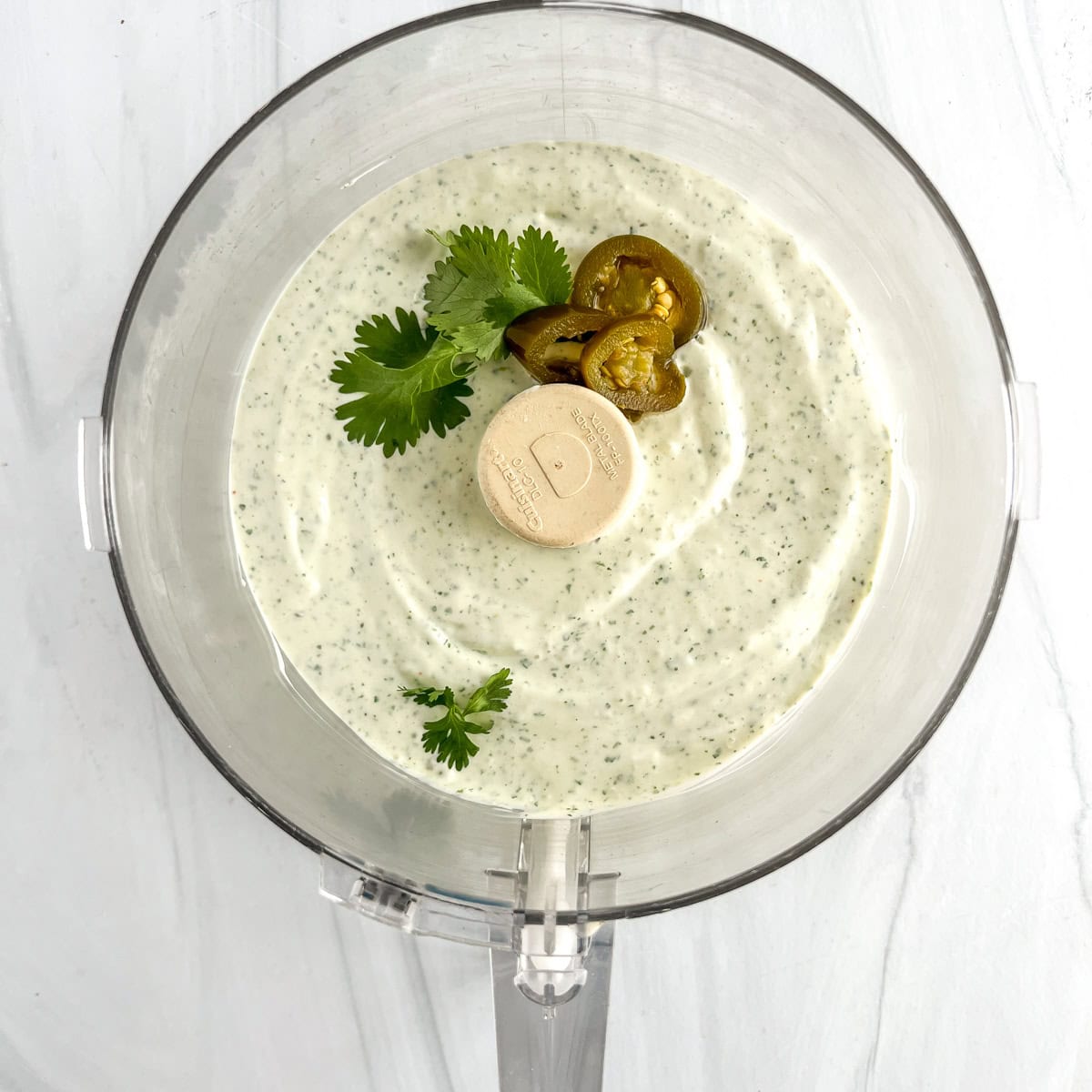 chuys jalapeno ranch dip in food processor