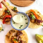 creamy jalapeno dip in a bowl