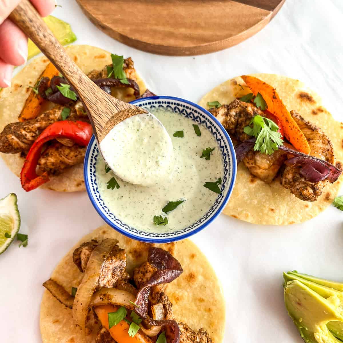creamy jalapeno dip in a bowl