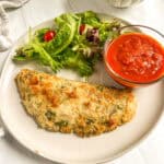 chicken calzone on a plate