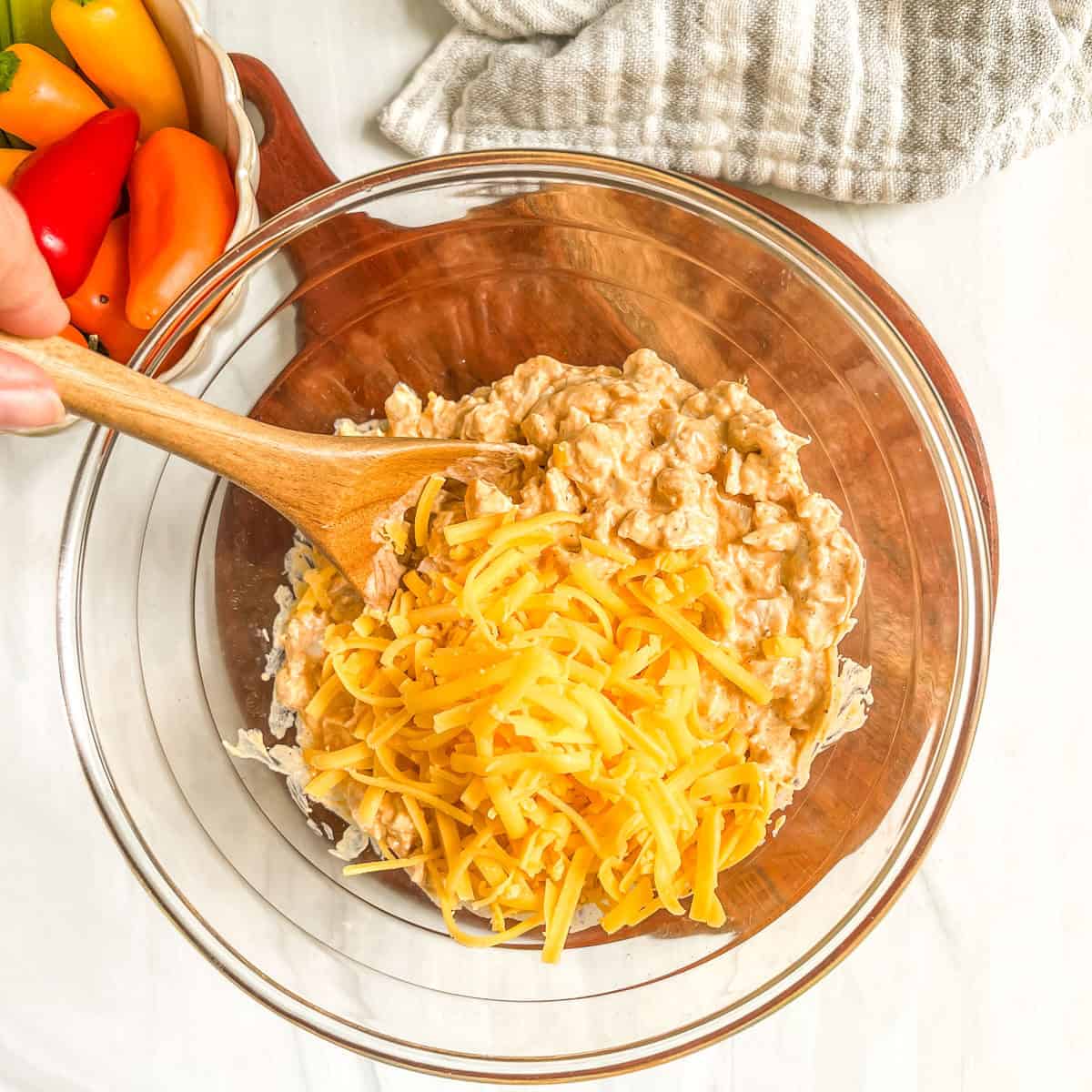 dip with shredded cheese